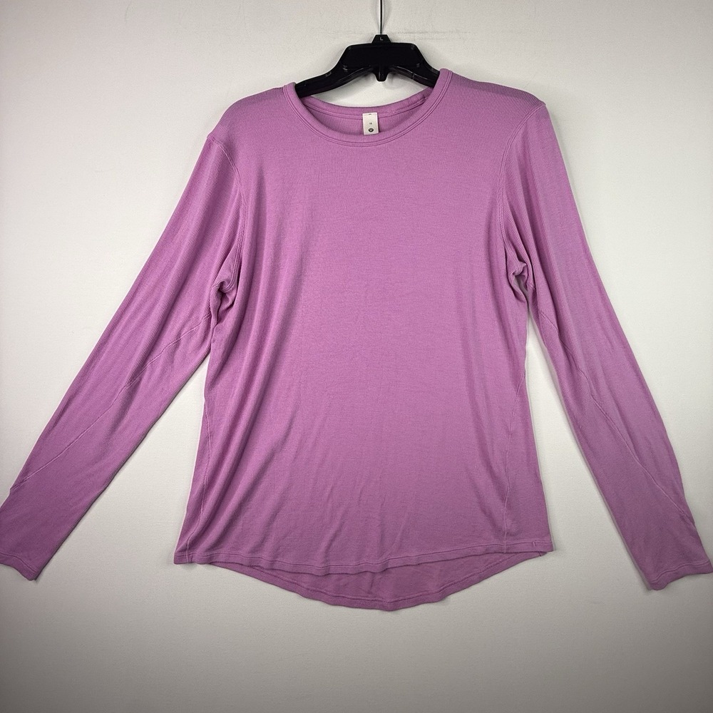 lululemon Women's Long Sleeve Shirt Crew Neck Purple 16